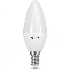 Лампа Gauss Black 6.5Вт цок.:E14 свеча 220B 3000K св.свеч.бел.теп. C37 светодиодная