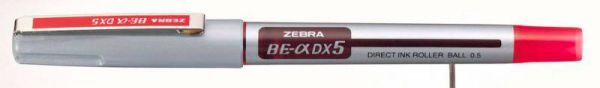 Ручка роллер ZEBRA ZEB-ROLLER BE-& DX5 (EX-JB4-R) 0,5мм игловидный пиш. наконечник красный
